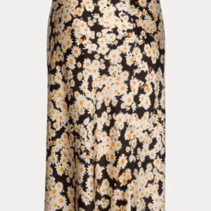 Realisation Par Naomi Flower Power Midi Silk Skirt